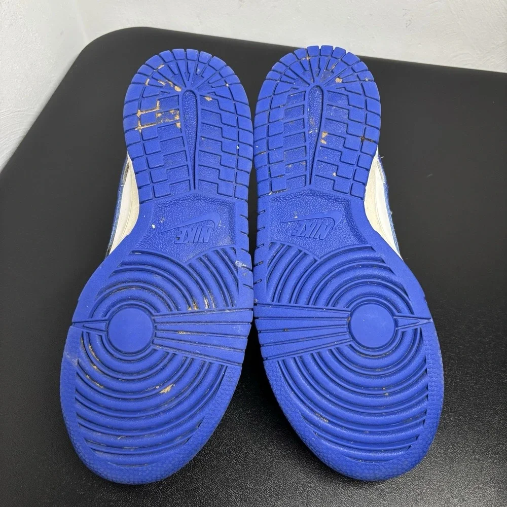 *Nike DUNK Low White Royal Blue Kids Shoes GS 5Y/6.5 Women's DH9765-105 Sneakers
